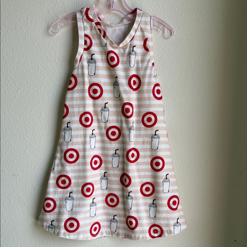 Stylish Kids Dress with Red and White Pattern